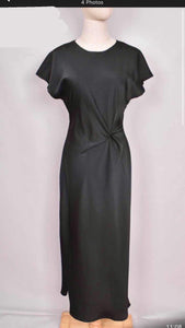 Karina Twist Side Knot Dress Black