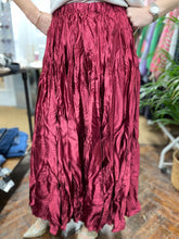 Load image into Gallery viewer, Crinkle Skirt Dark Red
