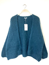 Load image into Gallery viewer, Bernadette Oversized Mohair Cardigan Petrol
