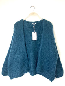 Bernadette Oversized Mohair Cardigan Petrol