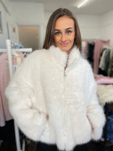 Load image into Gallery viewer, Miska Faux Fur Jacket Cream
