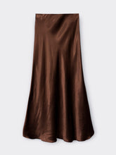 Load image into Gallery viewer, Colette Satin Skirt Chocolate
