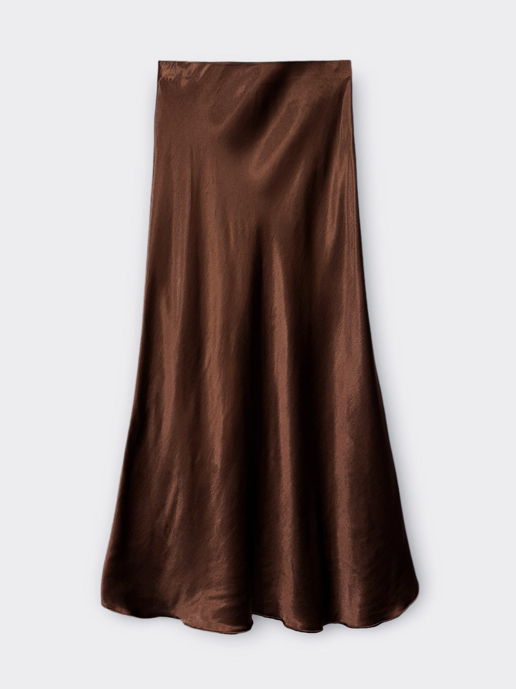 Colette Satin Skirt Chocolate