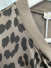 Load image into Gallery viewer, Leopard Satin Bomber Chocolate
