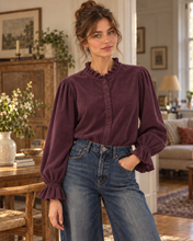 Load image into Gallery viewer, Octavia Corduroy Shirt Plum
