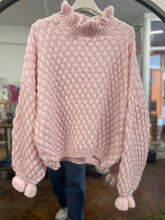 Load image into Gallery viewer, Esme Frill Collar Textured Knit Powder Pink
