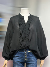 Load image into Gallery viewer, Rubie Ruffle Blouse Black
