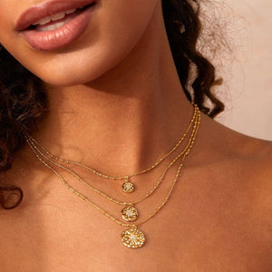 Roma Gold Coin Layer Necklace