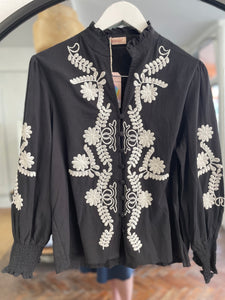 Sierra Embroidered Blouse Black