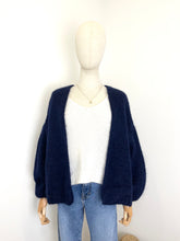 Load image into Gallery viewer, Bernadette Oversized Mohair Cardigan Marine Navy
