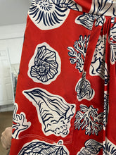 Load image into Gallery viewer, Marina Shell Print Skirt Red/Navy

