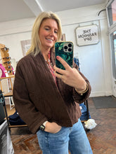 Load image into Gallery viewer, Cara Cotton Jacket Chocolate

