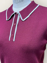 Load image into Gallery viewer, Polo Tipping Knitted Jumper Berry
