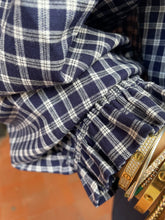 Load image into Gallery viewer, Elsie Checked Blouse Marine
