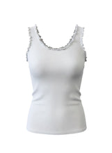 Load image into Gallery viewer, Kate Frill Ribbed Vest White
