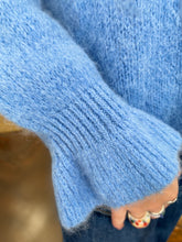 Load image into Gallery viewer, Alpaca Frill Cuff Cardigan Cornflower
