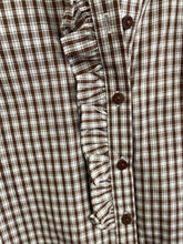 Load image into Gallery viewer, Beatrix Checked Frill Front Blouse
