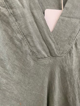 Load image into Gallery viewer, Nola Bias Cut Pure Linen V Dress Khaki
