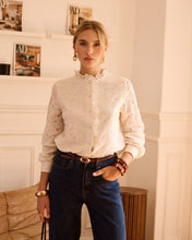 Load image into Gallery viewer, Bertran Floral Lace Blouse Cream
