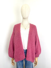 Load image into Gallery viewer, Bernadette Oversized Mohair Cardigan Rose
