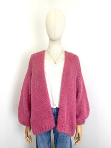 Bernadette Oversized Mohair Cardigan Rose