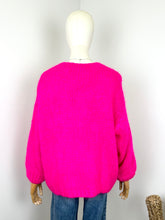 Load image into Gallery viewer, Bernadette Oversized Mohair Cardigan Fuschia
