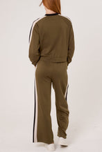Load image into Gallery viewer, Saskia Side Stripe Jogger 2 Piece Set Khaki
