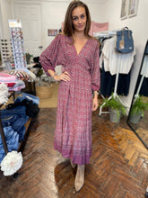 Load image into Gallery viewer, Marrakesh Printed Dress Wine
