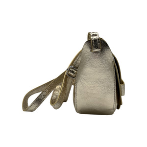 Poppy Leather Tab Bag Gold