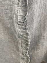 Load image into Gallery viewer, Washed Linen Frill Waistcoat Khaki
