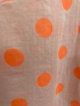Load image into Gallery viewer, Valencia Spot Voile Short Sleeve Neon Orange Blouse

