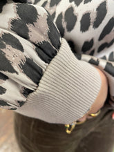 Load image into Gallery viewer, Leopard Satin Bomber Beige
