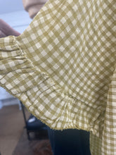 Load image into Gallery viewer, Valencia Checked Voile Short Sleeve Olive
