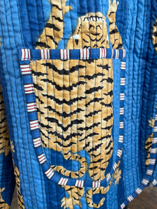 Tara Cotton Quilted Jacket Blue Tiger