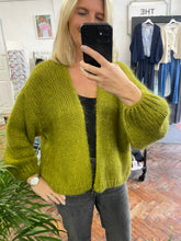 Load image into Gallery viewer, Bernadette Oversized Mohair Cardigan Olive
