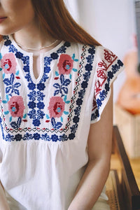 Rosalind Embroidered Top