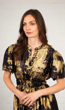 Load image into Gallery viewer, Roxy Oil Slick Midi Dress Gold/Black
