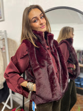 Load image into Gallery viewer, Loxy Faux Mink Fur Gilet - Burgandy
