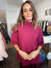 Load image into Gallery viewer, Tamsin Turtle Neck Half Sleeve Berry
