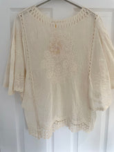 Load image into Gallery viewer, Nerissa V Neck Embroidered Top Cream
