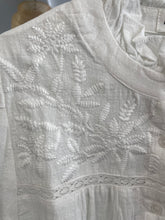 Load image into Gallery viewer, Claudette Embroidered Frill Collar Blouse Off White
