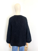 Load image into Gallery viewer, Bernadette Oversized Mohair Cardigan Black
