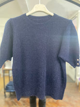 Load image into Gallery viewer, Flora Half Sleeve Jumper Navy

