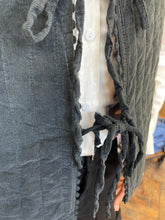 Load image into Gallery viewer, Loveday Cord Quilted Bow Front Gilet Washed Black
