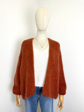 Load image into Gallery viewer, Bernadette Oversized Mohair Cardigan Cognac
