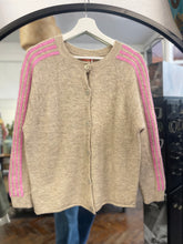 Load image into Gallery viewer, Shima Stripe Cardigan Beige/Pink
