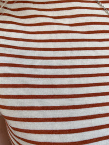Andrea Striped T-Shirt Burnt Orange
