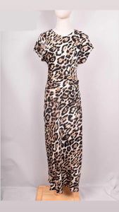 Karina Twist Side Knot Dress Leopard