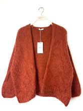 Load image into Gallery viewer, Bernadette Oversized Mohair Cardigan Cognac

