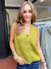 Load image into Gallery viewer, Mae Mohair Button Tank Olive
